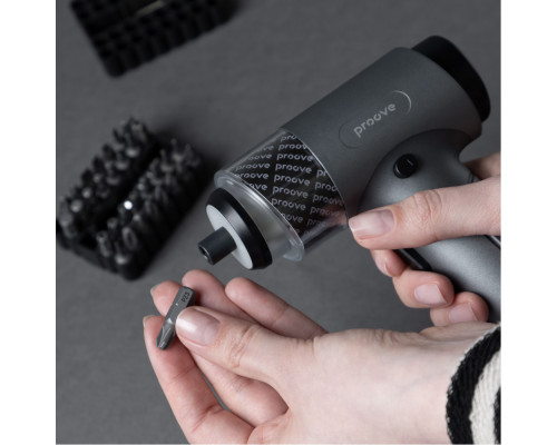 Багатофункціональний набір електричних викруток Proove Driller 36in1 gray 2003000300239 6901118503572