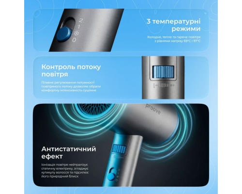 Фен Proove Tyson (1800W) gray 2003000300253 6901111857962