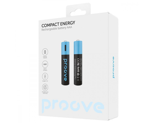 Акумуляторні батарейки Proove Compact Energy AAA 2 pcs black 2001001802394 6901119324121