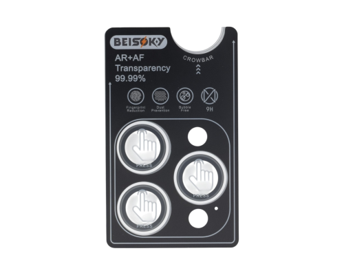 Захисне скло камери BEISOKY PVD для iPhone 17 Pro, 17 Pro Max silver PLS-00-00149034