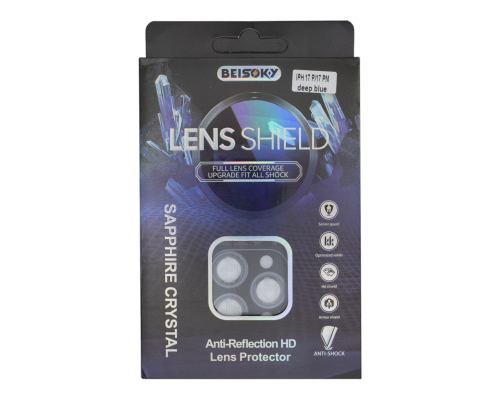 Захисне скло камери BEISOKY PVD для iPhone 17 Pro, 17 Pro Max deep blue PLS-00-00160117