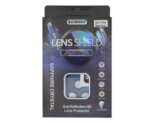 Захисне скло камери BEISOKY Metal для iPhone 17 Pro Max deep blue PLS-00-00160688