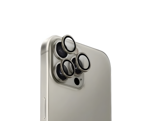 Захисне скло камери +NEU Chatel Metal Frame для Apple iPhone 15 Pro, 15 Pro Max natural PLS-00-00154981