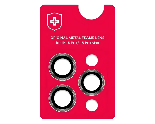 Захисне скло камери +NEU Chatel Metal Frame для Apple iPhone 15 Pro, 15 Pro Max silver PLS-00-00154982