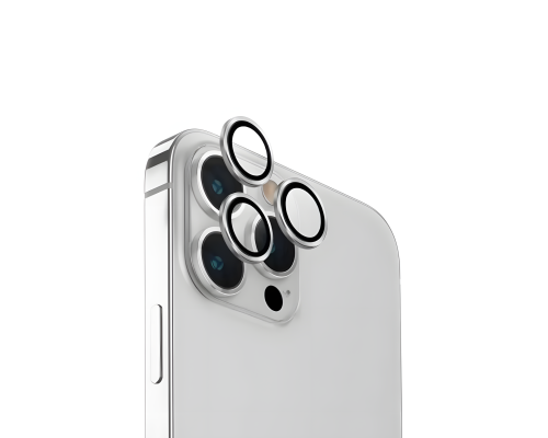 Захисне скло камери +NEU Chatel Metal Frame для Apple iPhone 15 Pro, 15 Pro Max silver PLS-00-00154982