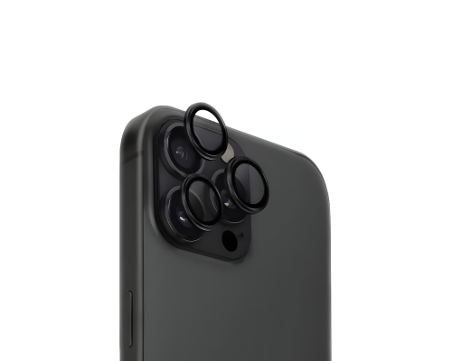 Захисне скло камери +NEU Chatel Metal Frame для Apple iPhone 16 Pro, 16 Pro Max black PLS-00-00154983