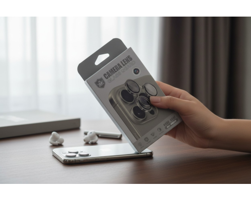 Захисне скло камери KRONOS для iPhone 17 Pro Max Full Protect natural titanium PLS-00-00167323