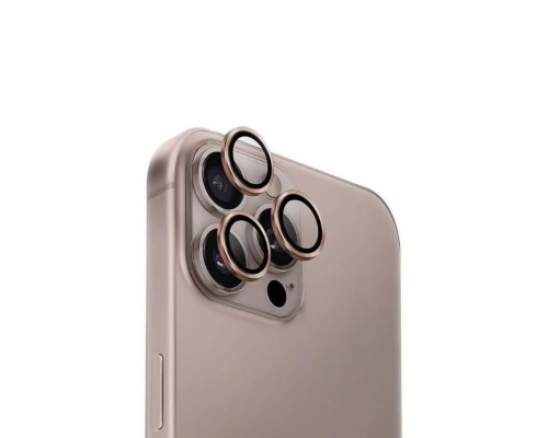 Захисне скло камери +NEU Chatel Metal Frame для Apple iPhone 16 Pro, 16 Pro Max gold PLS-00-00154984