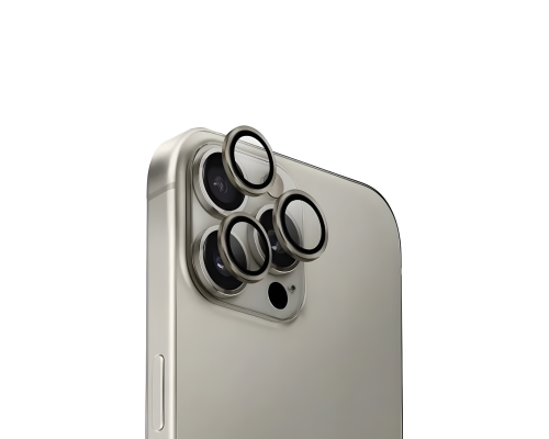 Захисне скло камери +NEU Chatel Metal Frame для Apple iPhone 16 Pro, 16 Pro Max natural PLS-00-00154985