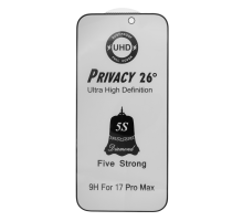 Захисне скло 5S UHD Privacy 26° для iPhone 17 Pro Max Full Glue black PLS-00-00145732