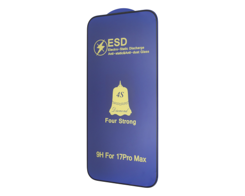 Захисне скло 4S ESD Antistatic для iPhone 17 Pro Max Full Glue black PLS-00-00145728