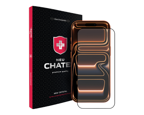 Захисне скло +NEU Chatel Corning Gorilla Glass для iPhone 16 Pro Max, 17 Pro Max Black PLS-00-00151366
