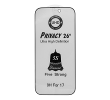 Захисне скло 5S UHD Privacy 26° для Apple iPhone 17 Full Glue black PLS-00-00145729