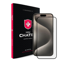 Захисне скло +NEU Chatel Corning Gorilla Glass для Apple iPhone 15 Pro Black PLS-00-00152124