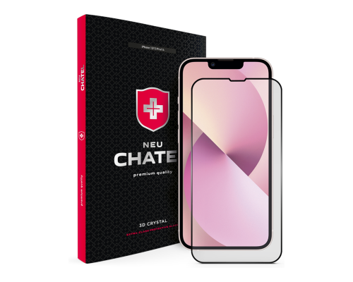 Захисне скло +NEU Chatel Corning Gorilla Glass для Apple iPhone 13, 13 Pro, 14, 16e, 17e Black PLS-00-00152128
