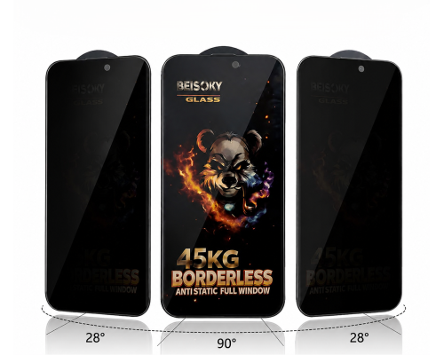 Захисне скло BEISOKY Borderless Privacy 45KG для iPhone 12 Pro Max clear PLS-00-00165744