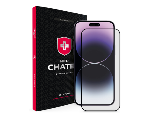 Захисне скло +NEU Chatel Corning Gorilla Glass для Apple iPhone 14 Pro Black PLS-00-00152129