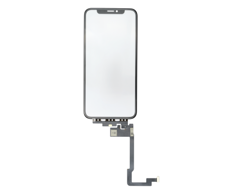 Сенсорне скло iPhone XS з OCA black з довгим шлейфом PLS-00-00140018