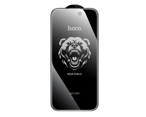 Захисне скло Privacy Hoco Bear Shield Apple iPhone 17 Pro Max black PLS-00-00157966