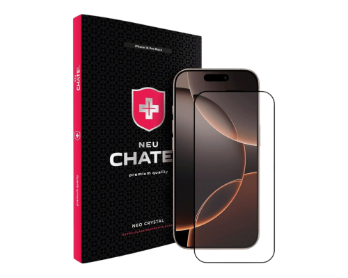 Захисне скло +NEU Chatel Corning Gorilla Glass для iPhone 16 Pro Black PLS-00-00151982