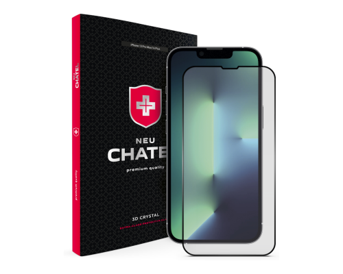 Захисне скло +NEU Chatel Corning Gorilla Glass для Apple iPhone 14 Pro Max Black PLS-00-00152130