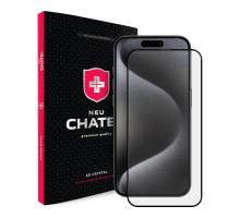 Захисне скло +NEU Chatel Corning Gorilla Glass для iPhone 15 Pro Max Black PLS-00-00151983