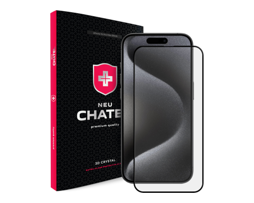 Захисне скло +NEU Chatel Corning Gorilla Glass для iPhone 15 Pro Max Black PLS-00-00151983