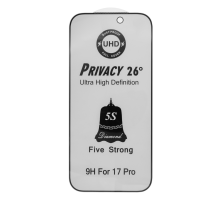 Захисне скло 5S UHD Privacy 26° для iPhone 17 Pro Full Glue black PLS-00-00145730