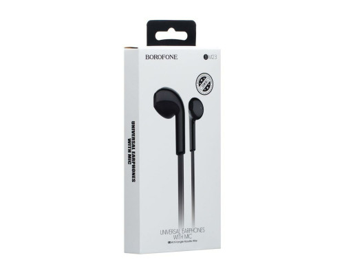 Навушники BOROFONE BM23 Bright sound universal earphones with mic Black