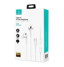 Навушники Usams SJ452 EP-41 Type-C In-ear Earphone 1.2m White