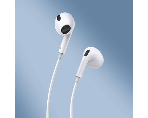 Навушники Baseus Encok 3.5mm lateral in-ear Wired Earphone H17 White