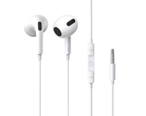 Навушники Baseus Encok 3.5mm lateral in-ear Wired Earphone H17 White