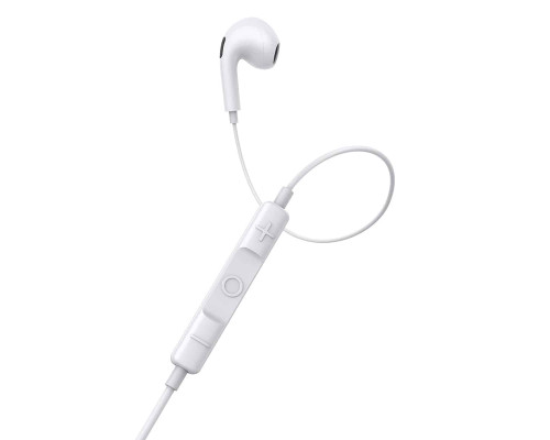 Навушники Baseus Encok 3.5mm lateral in-ear Wired Earphone H17 White