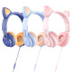 Навушники HOCO W36 Cat ear headphones with mic Pink