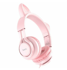 Навушники HOCO W36 Cat ear headphones with mic Pink