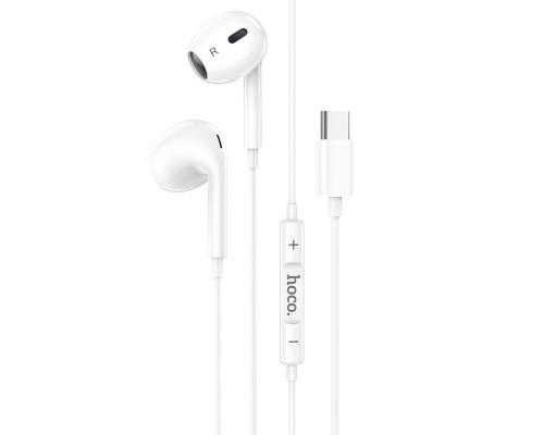 Навушники HOCO M101 Max Crystal grace Type-C wire-controled digital earphones with microphone White