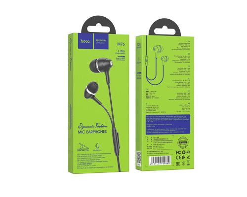 Навушники HOCO M76 Maya universal earphones Black