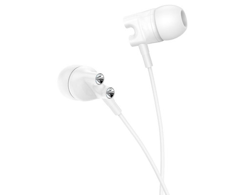 Навушники BOROFONE BM72 Majestic universal earphones with microphone White