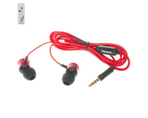 Навушники Baseus Encok Wired Earphone H04 Red