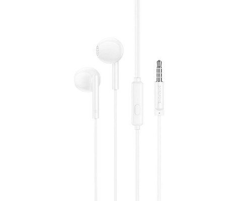 Навушники BOROFONE BM76 Ocean universal earphones with microphone White