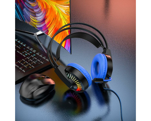 Навушники HOCO W105 Joyful gaming headphones Blue