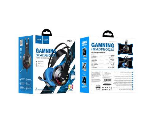 Навушники HOCO W105 Joyful gaming headphones Blue