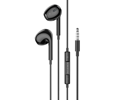 Навушники BOROFONE BM80 Max Gorgeous wire-controlled earphones with microphone Black