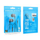 Навушники BOROFONE BM78 Blue sea metal universal earphones with mic Silver