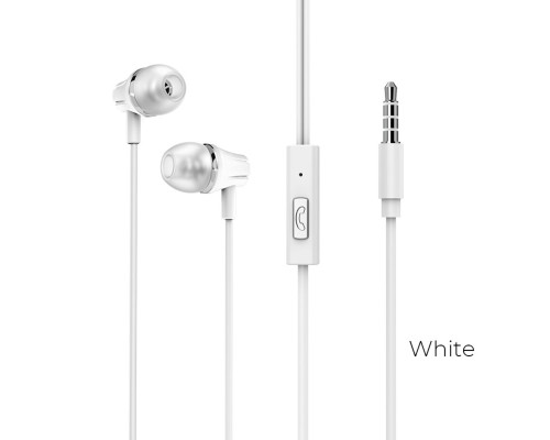 Навушники BOROFONE BM21 Graceful universal earphones with mic White