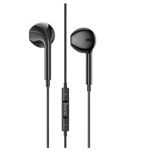 Навушники HOCO M101 Crystal joy wire-controlled earphones with microphone Black