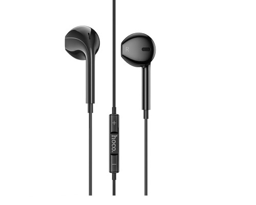 Навушники HOCO M101 Crystal joy wire-controlled earphones with microphone Black