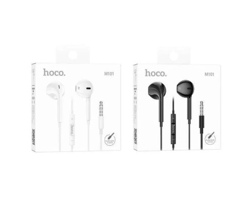 Навушники HOCO M101 Crystal joy wire-controlled earphones with microphone Black