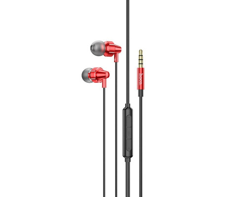 Навушники HOCO M90 Delight wire-controlled earphones with microphone Aurora Red