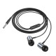 Навушники HOCO M108 Spring metal universal earphones with mic Metal Gray